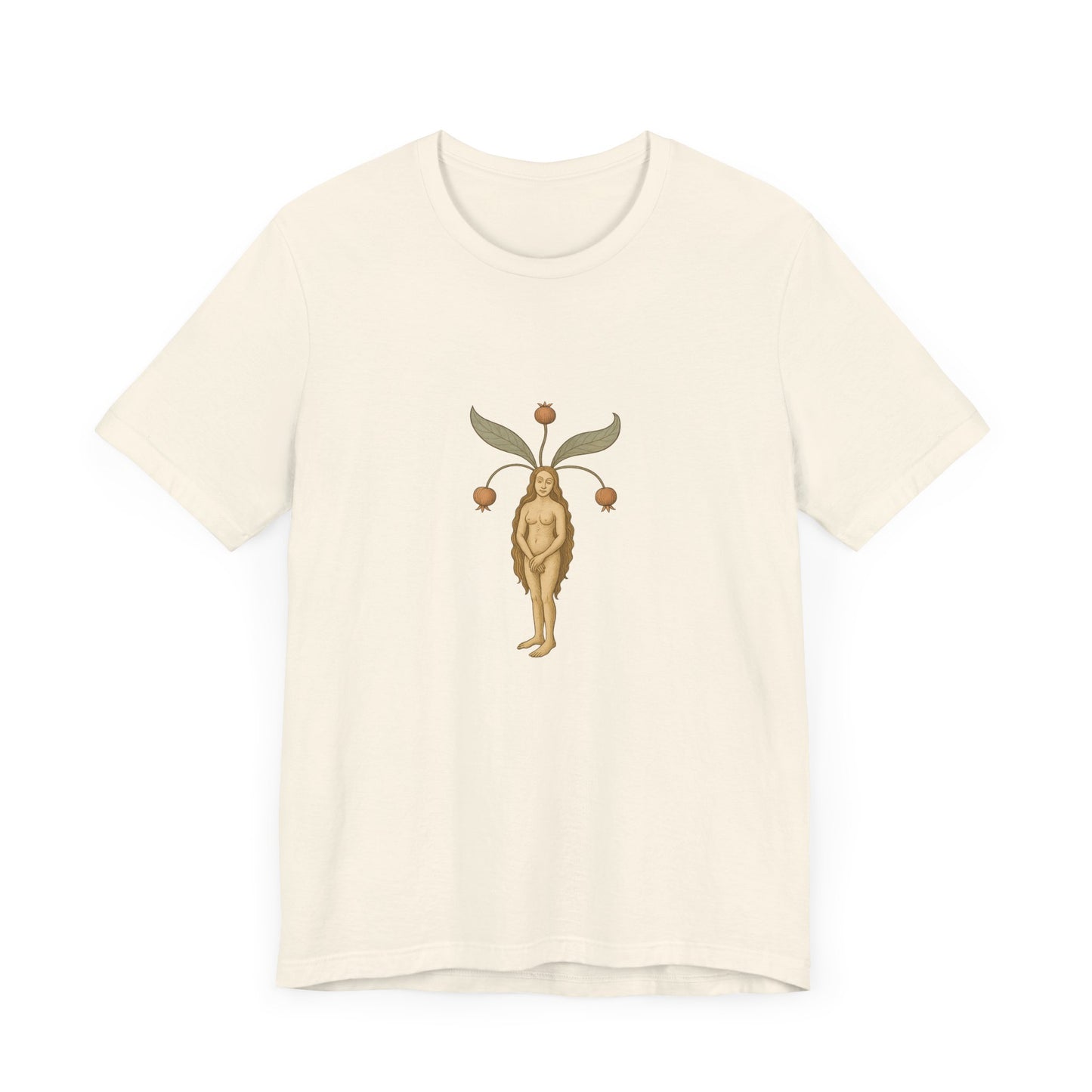 Big Mandragora Muse, Medieval Mandrake Herb Lore Unisex Heavy Cotton Tee