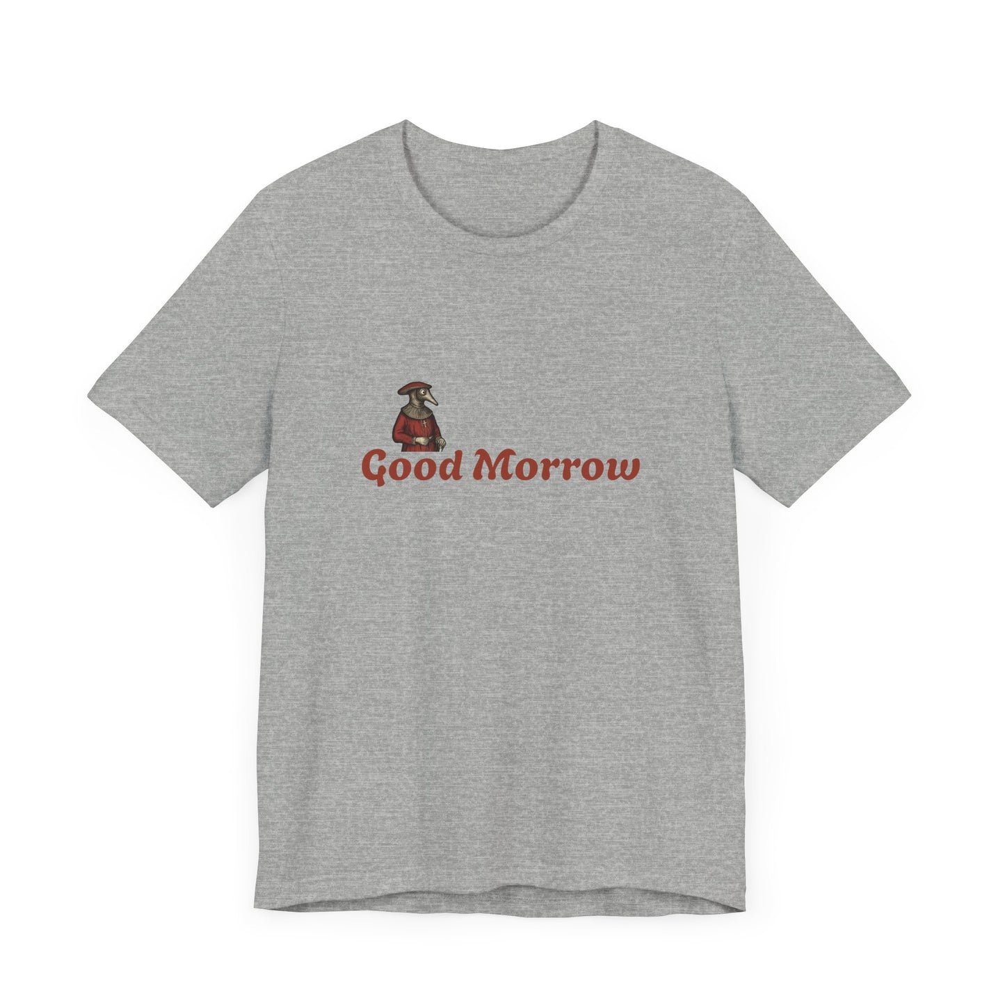 Hanseatic Art, Medieval Plague Doctor with Good Morrow Unisex Softstyle T-Shirt