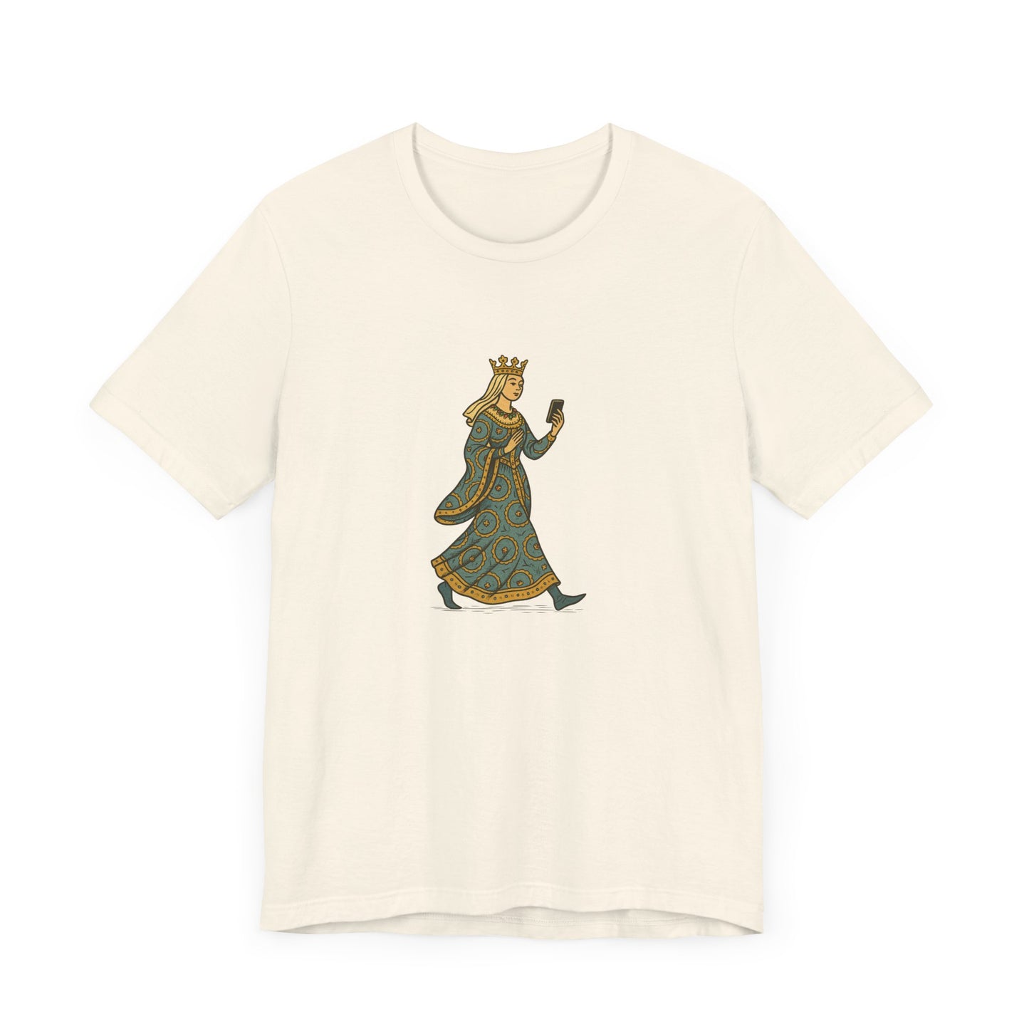 The Crowned Strutter – Medieval Couture on the Go - Unisex Heavy Cotton T-shirt
