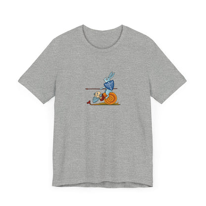 Bunny Snail Rider After MS Yates Thompson 8 F 294, Remastered Marginalia Manuscript Art Tee