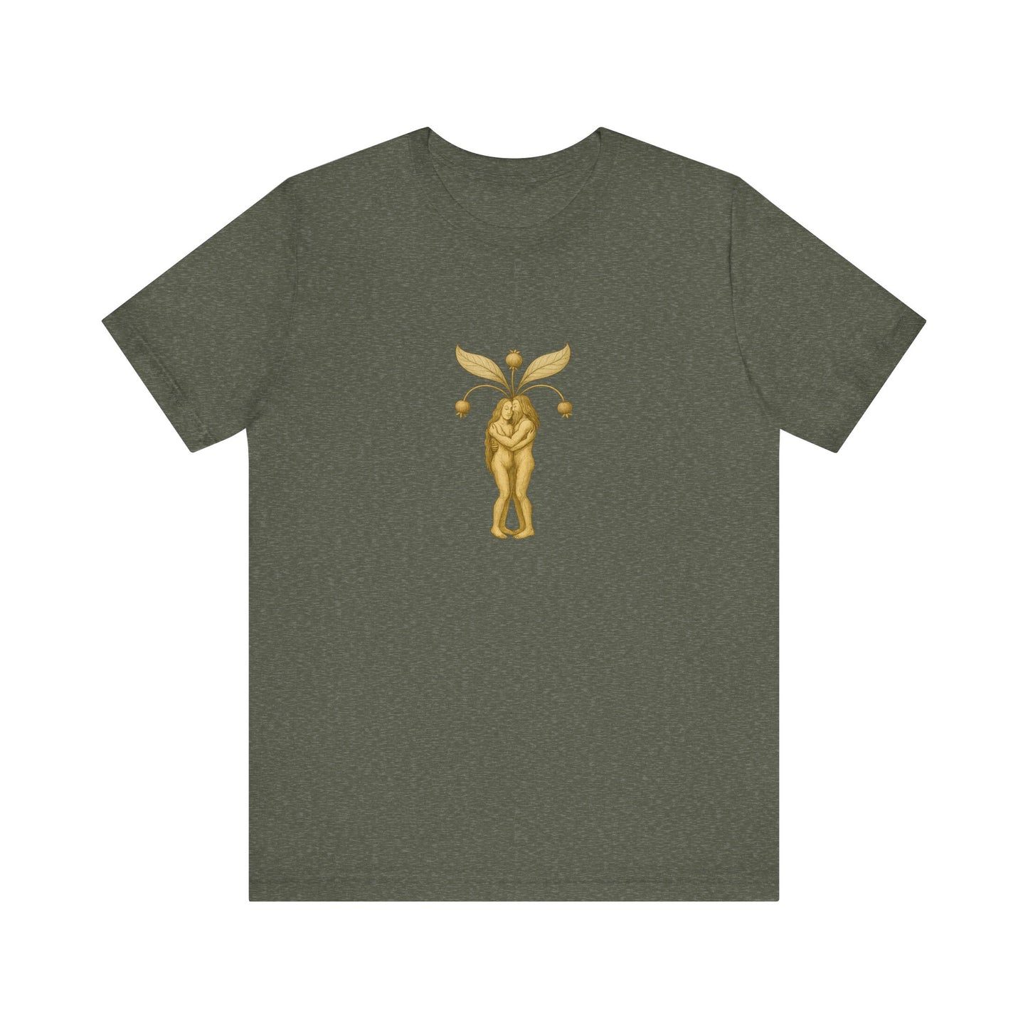 Big Mandrakes in Love, Mythical Root Romance Unisex Heavy Cotton Tee