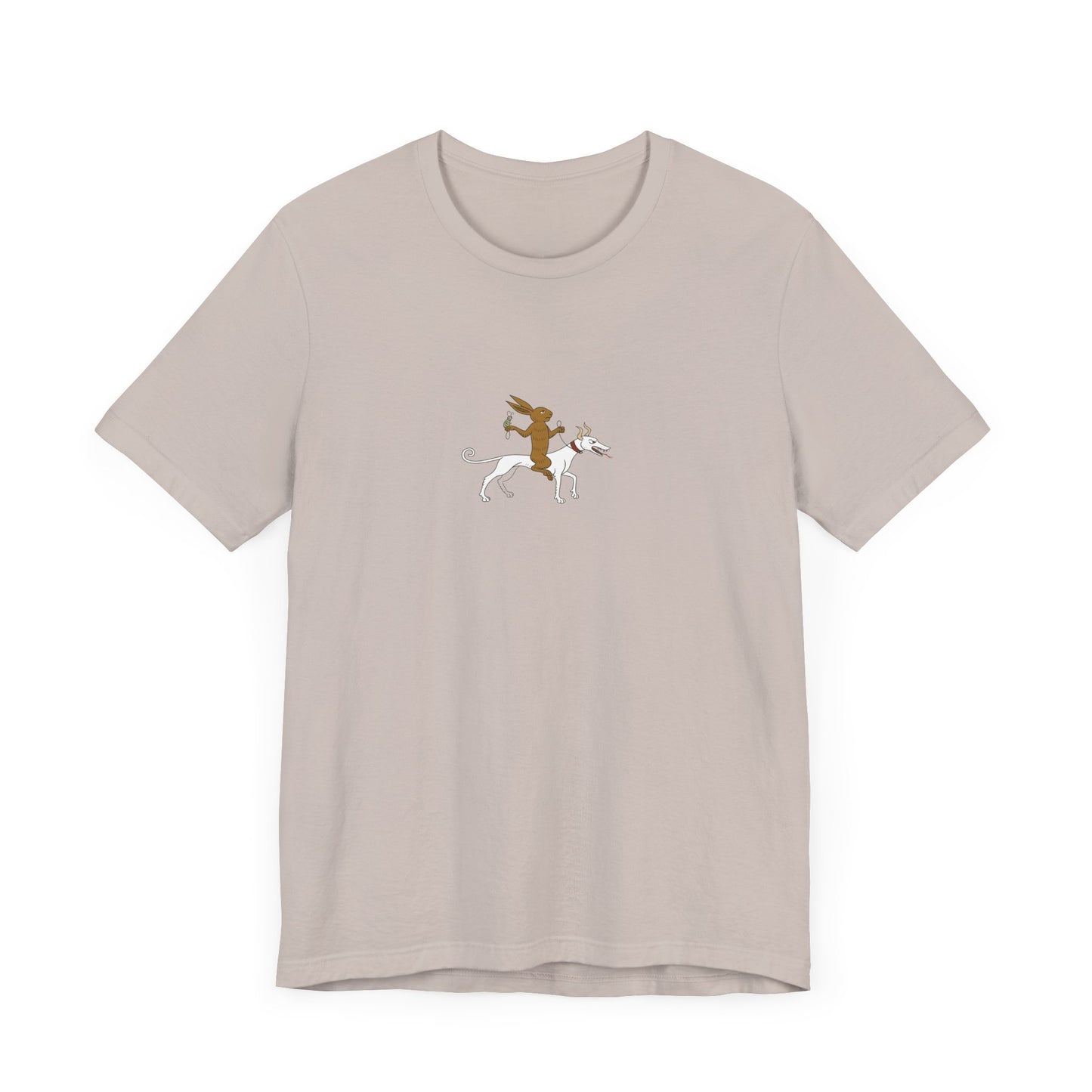 The Hare Riding a Hound, Pontifical of Guillaume Durand, Avignon, before 1390 Tee