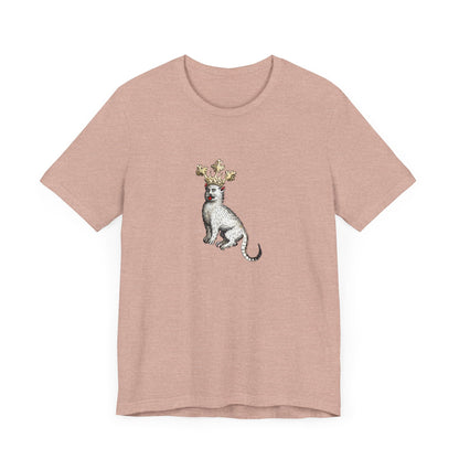 Silly Medieval Cat with Crown – 15th Century Heraldic Art Tee