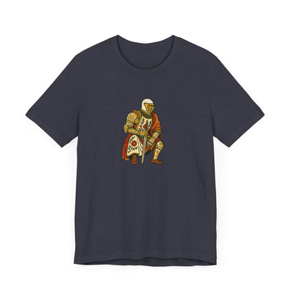 Medieval Knight With Original Flora Pattern Tee