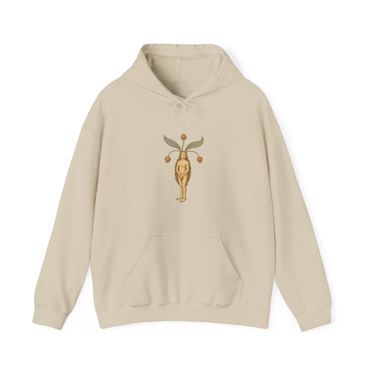 Mandragora Muse, Female Mandrake, Medieval Herb Lore Unisex Hoodie