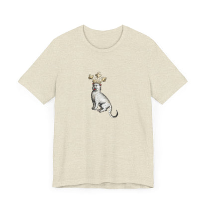 Silly Medieval Cat with Crown – 15th Century Heraldic Art Tee