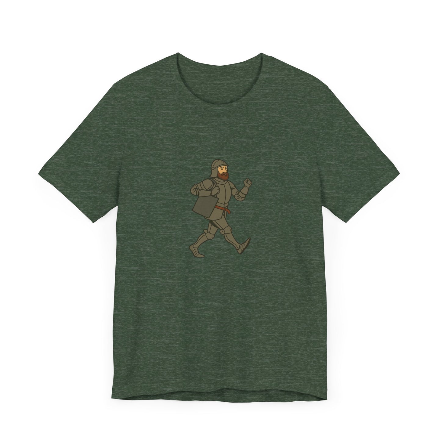 Knight on the Go - Medieval Humor - Urban Chivalry Unisex Heavy Cotton T-shirt