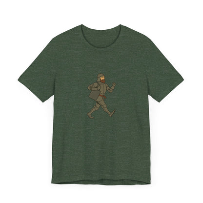 Knight on the Go - Medieval Humor - Urban Chivalry Unisex Heavy Cotton T-shirt