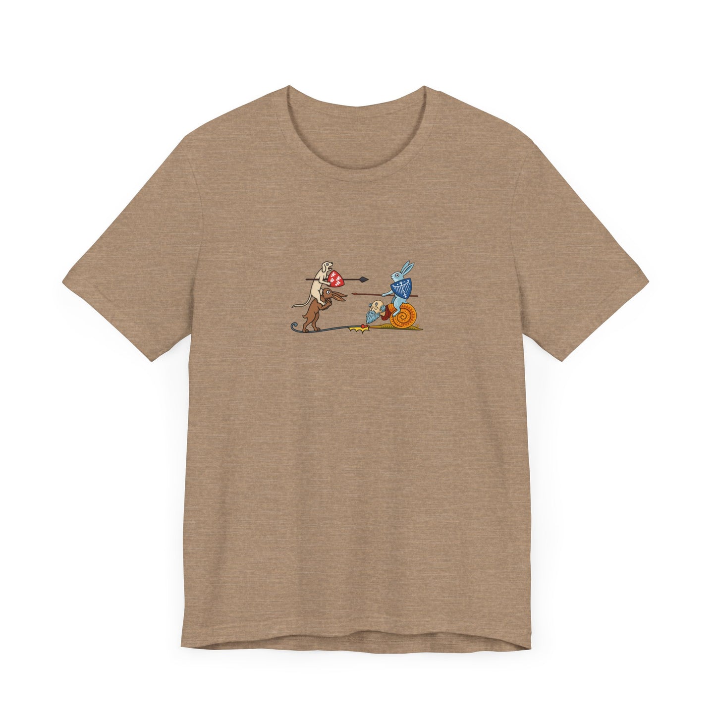 Bunny Snail Rider After MS Yates Thompson 8 F 294, Remastered Marginalia Manuscript Art Tee
