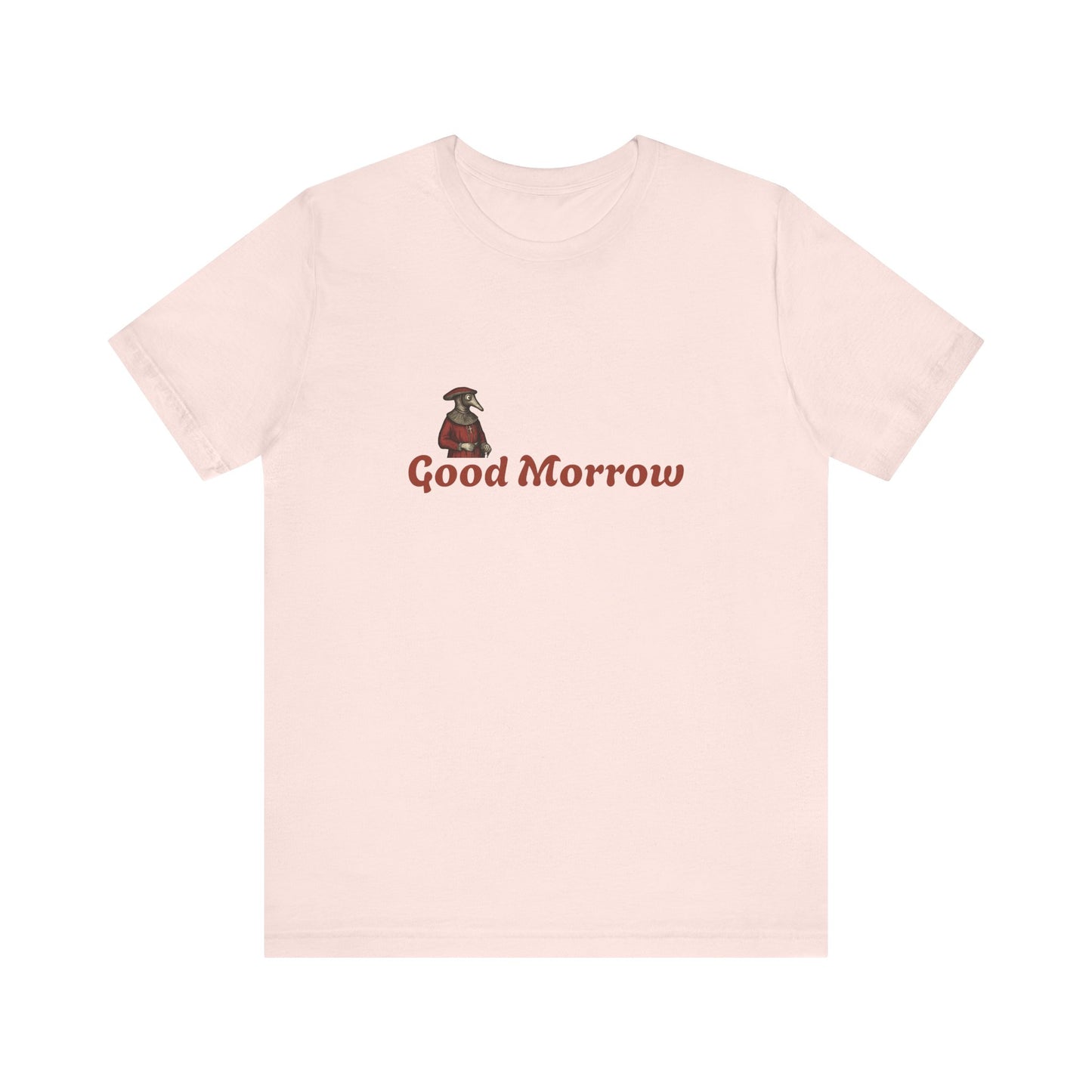 Hanseatic Art, Medieval Plague Doctor with Good Morrow Unisex Softstyle T-Shirt