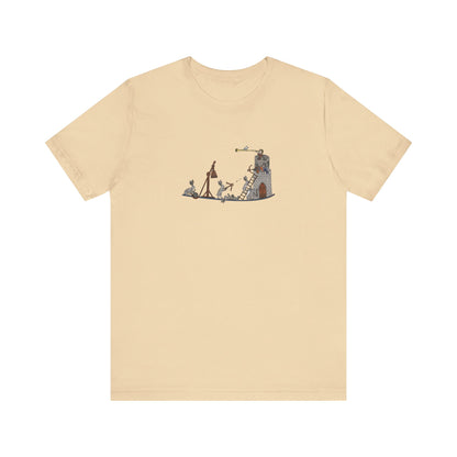 Medieval Rabbits Castle Siege, Medieval Manuscript Art T-shirt