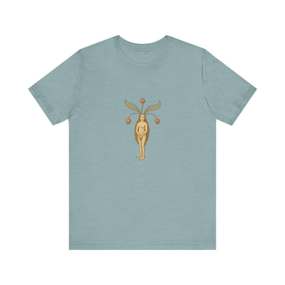 Big Mandragora Muse, Medieval Mandrake Herb Lore Unisex Heavy Cotton Tee