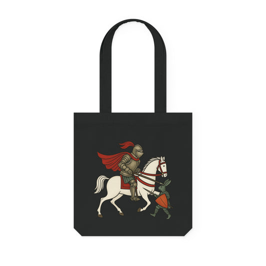 Knight & Hare - Medieval Humor Woven Tote Bag