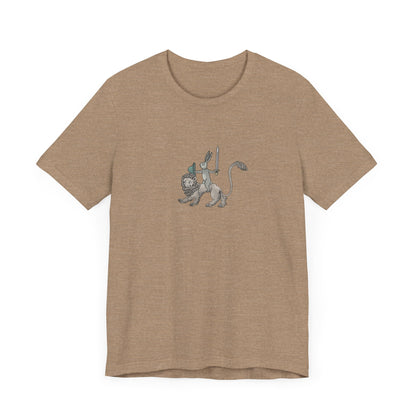 Sword-wielding Medieval Rabbit Riding a Lion Posters and Art Prints Tee