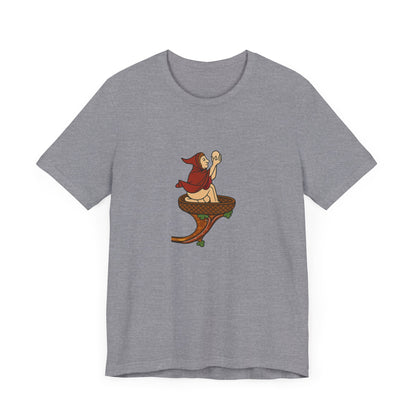 The Eggman Monk, Medieval Marginalia Print T-shirt