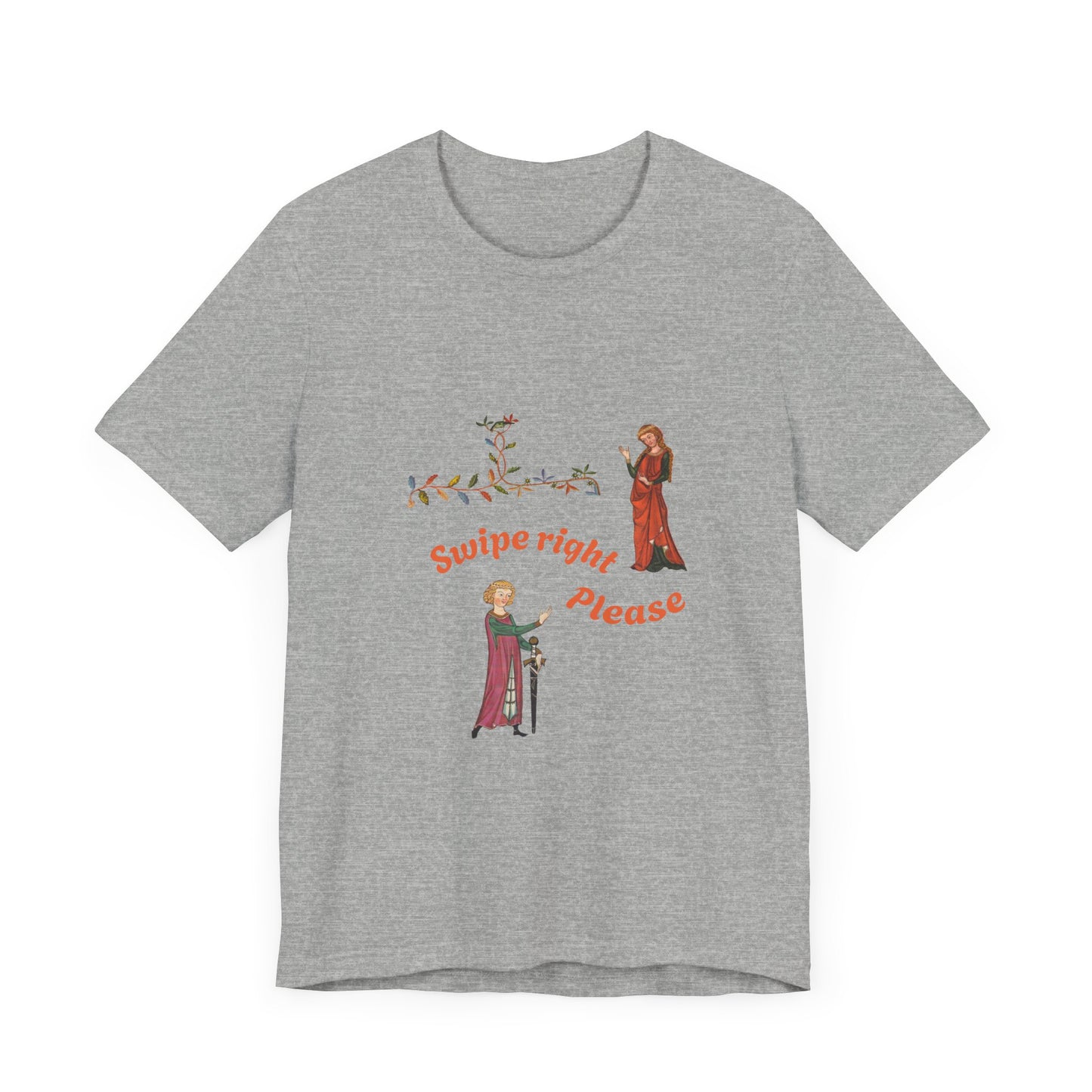 Marginalia Manuscript Romance Swipe Right Unisex Softstyle T-Shirt