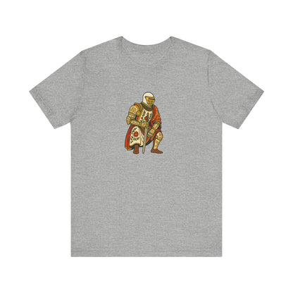 Medieval Knight With Original Flora Pattern Tee