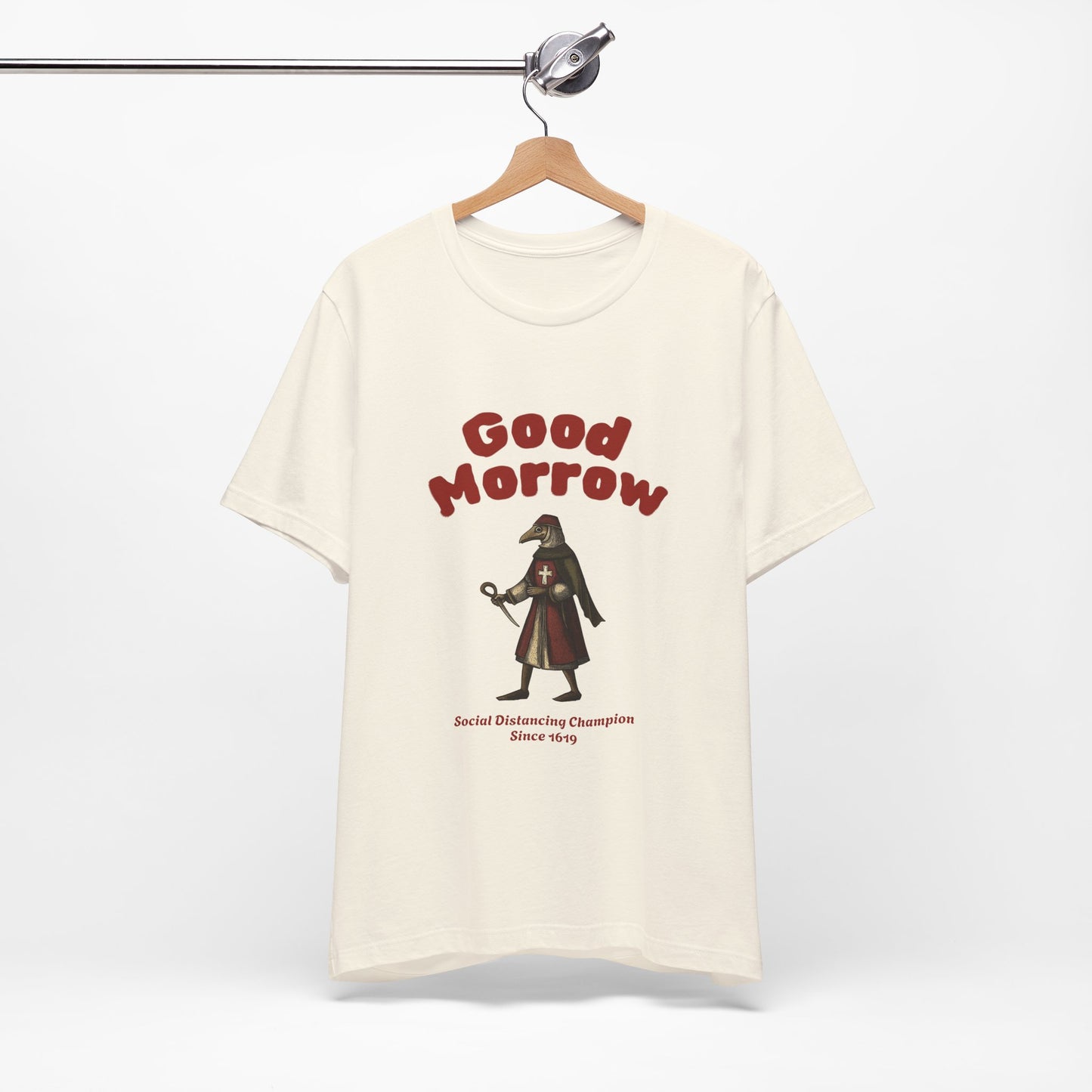 Hanseatic Art, Medieval Plague Doctor with Good Morrow 1619 Tee