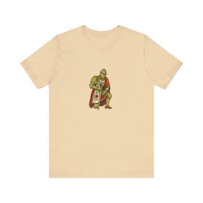 Kneeling Medieval Knight Floral Tee