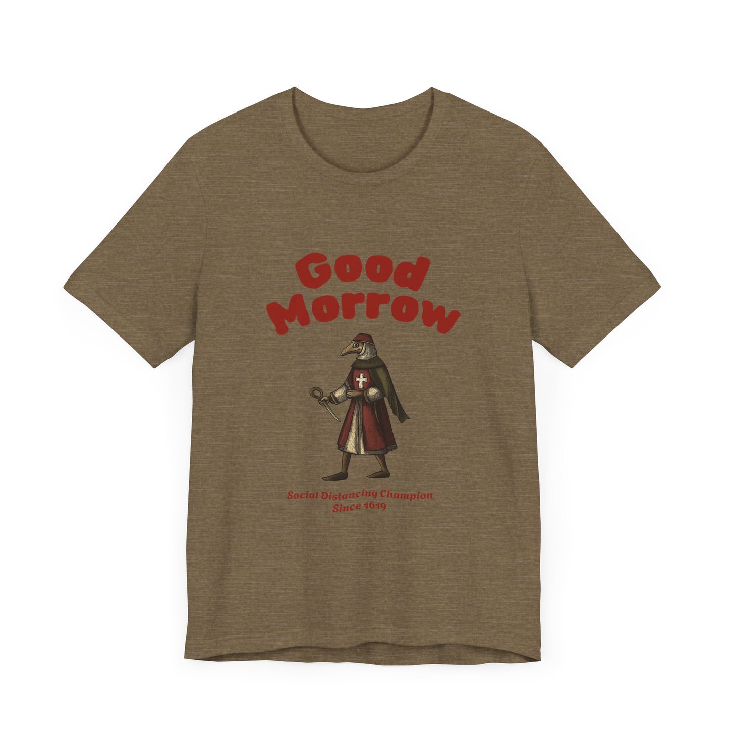 Hanseatic Art, Medieval Plague Doctor with Good Morrow 1619 Tee