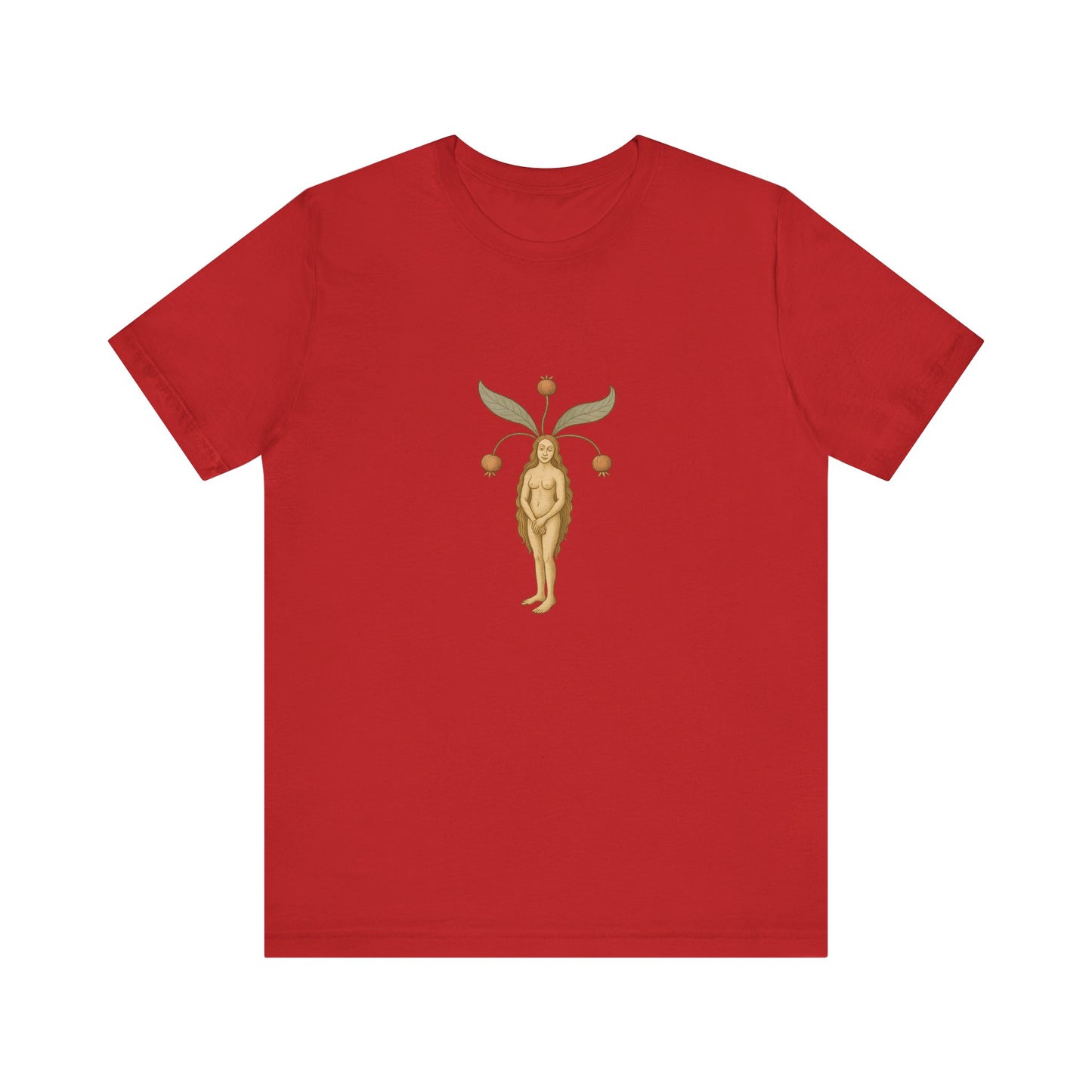 Big Mandragora Muse, Medieval Mandrake Herb Lore Unisex Heavy Cotton Tee