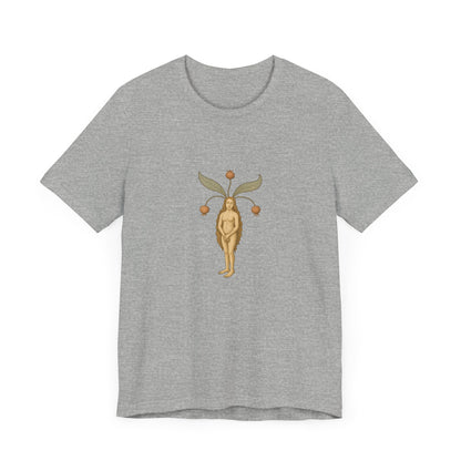 Big Mandragora Muse, Medieval Mandrake Herb Lore Unisex Heavy Cotton Tee