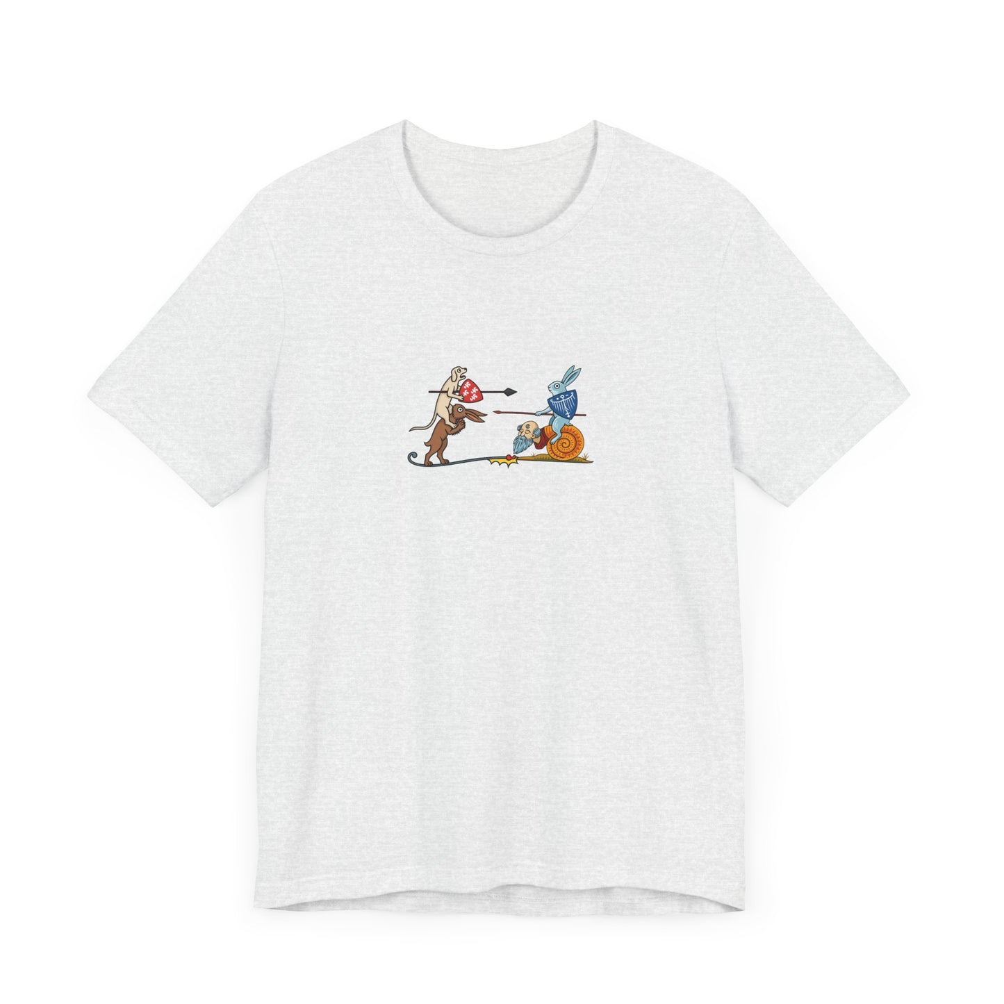 Bunny Snail Rider After MS Yates Thompson 8 F 294, Remastered Marginalia Manuscript Art Tee