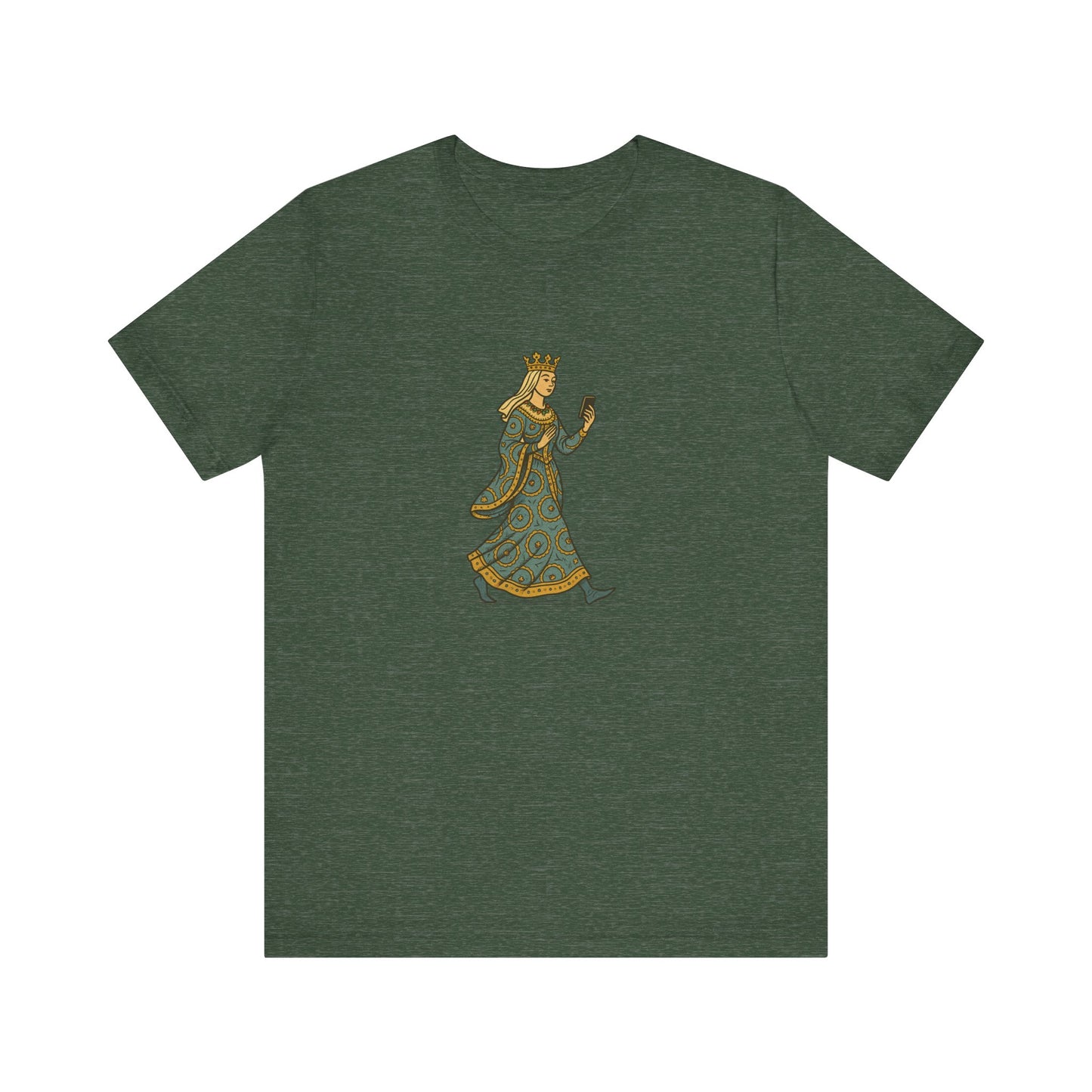 The Crowned Strutter – Medieval Couture on the Go - Unisex Heavy Cotton T-shirt