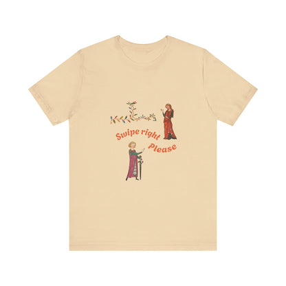 Marginalia Manuscript Romance Swipe Right Unisex Softstyle T-Shirt