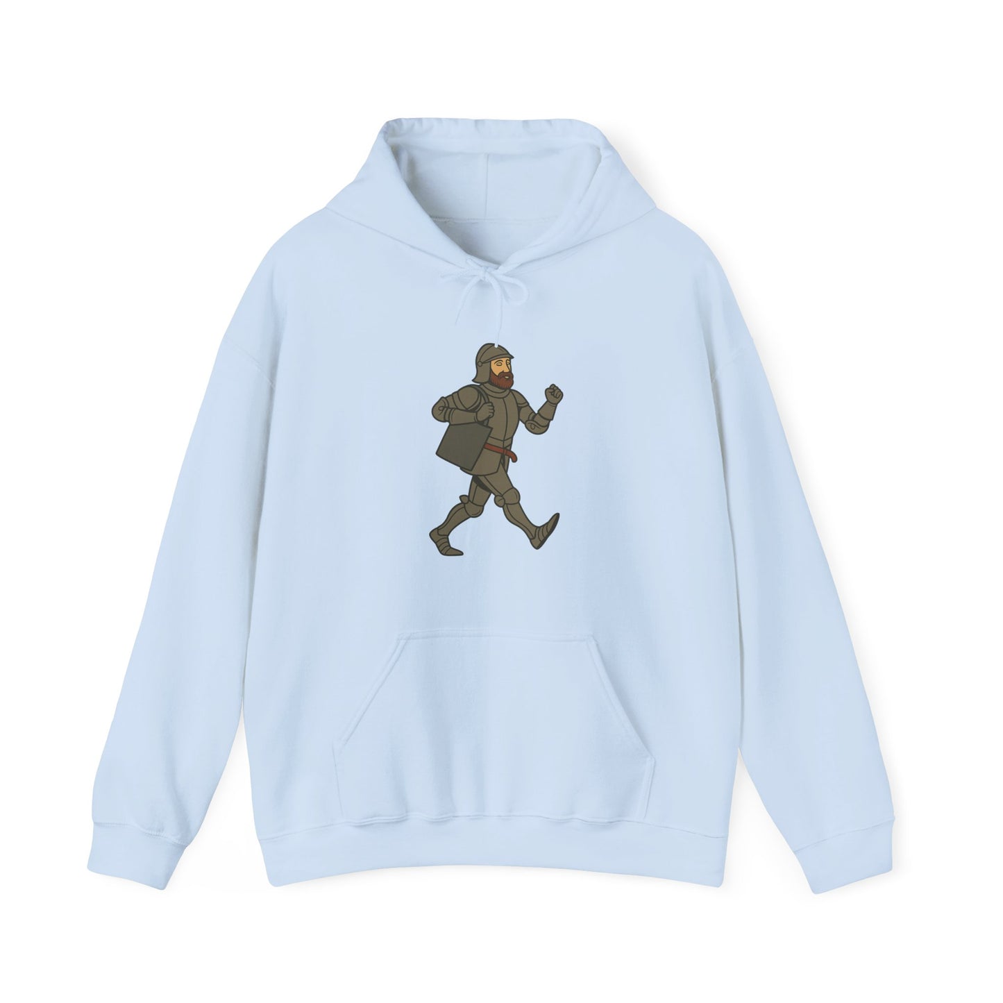 Knight on the Go - Medieval Humor - Playful Adventure Hoodie