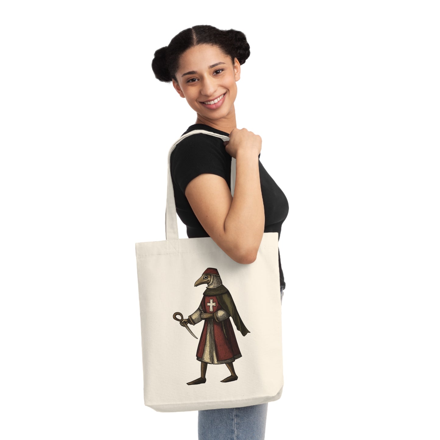 Hanseatic Art, Medieval Plague Doctor Woven Tote Bag