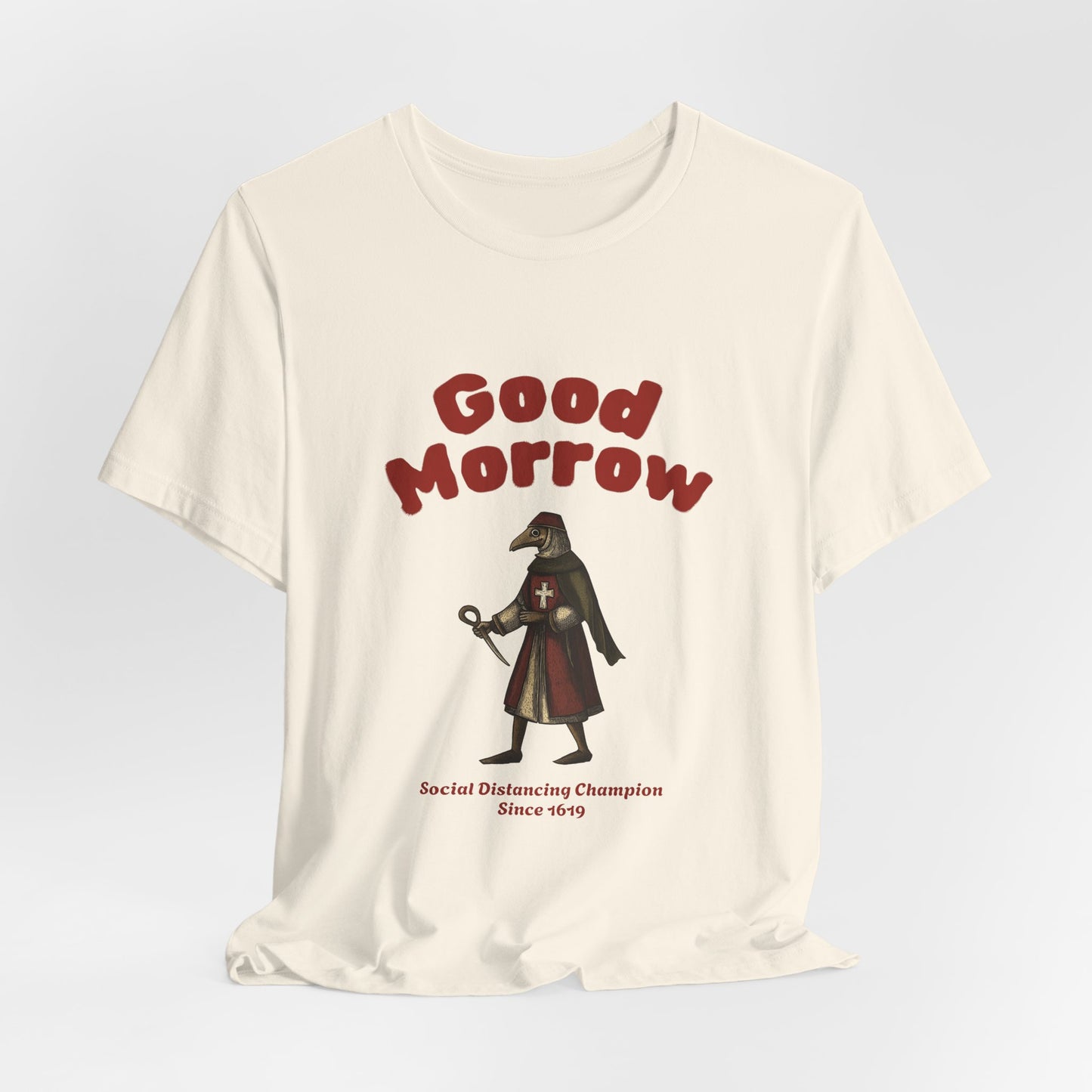 Hanseatic Art, Medieval Plague Doctor with Good Morrow 1619 Tee