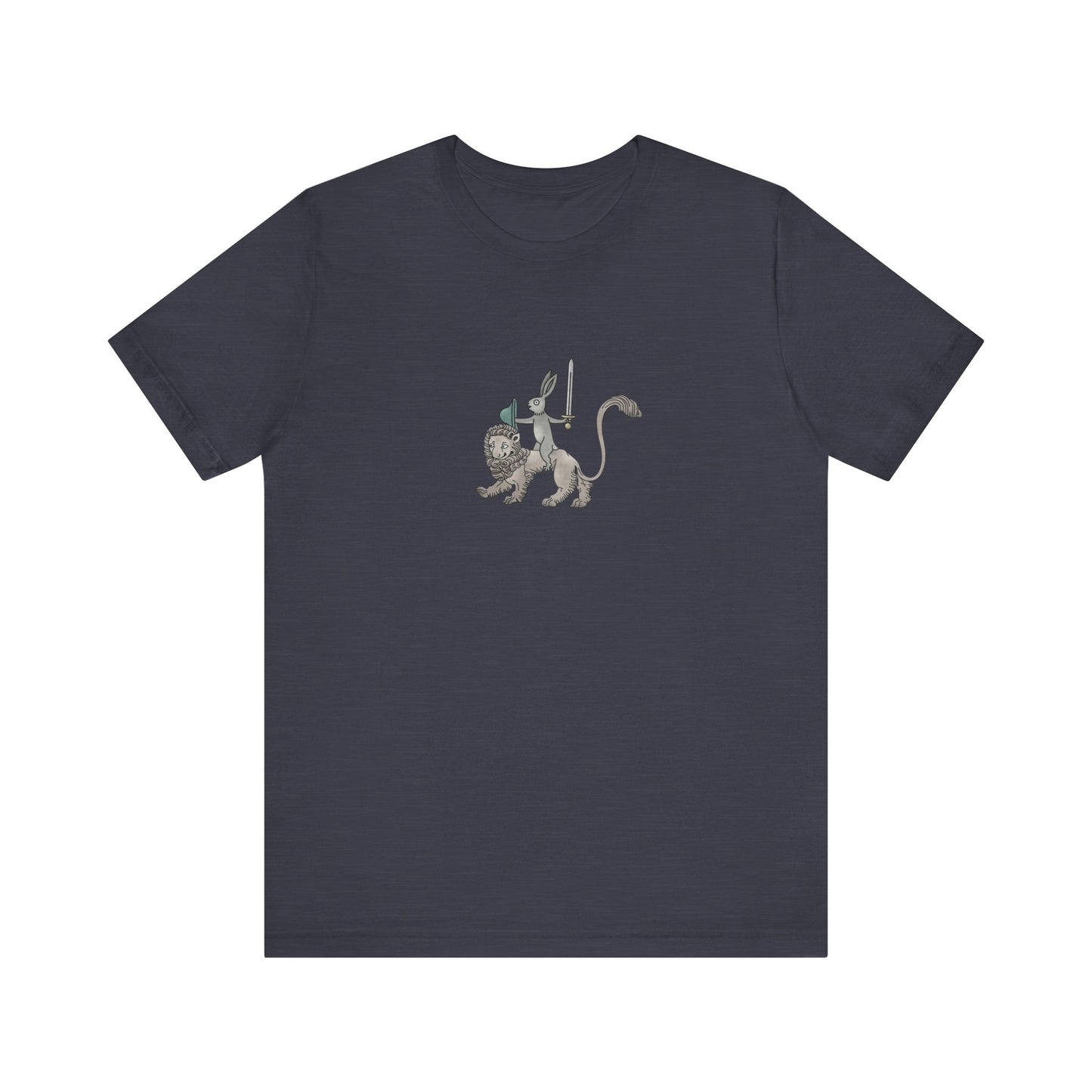 Sword-wielding Medieval Rabbit Riding a Lion Posters and Art Prints Tee