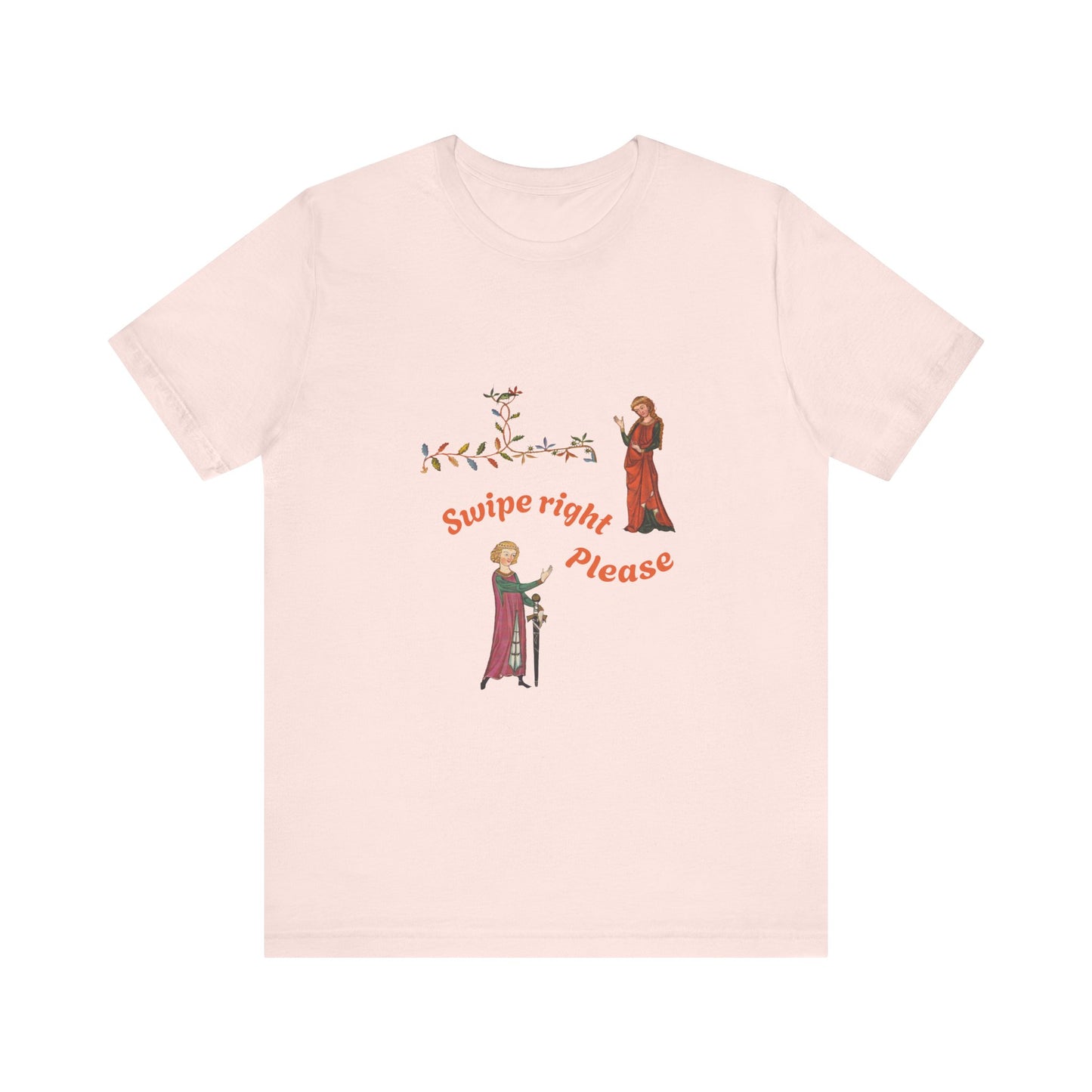 Marginalia Manuscript Romance Swipe Right Unisex Softstyle T-Shirt