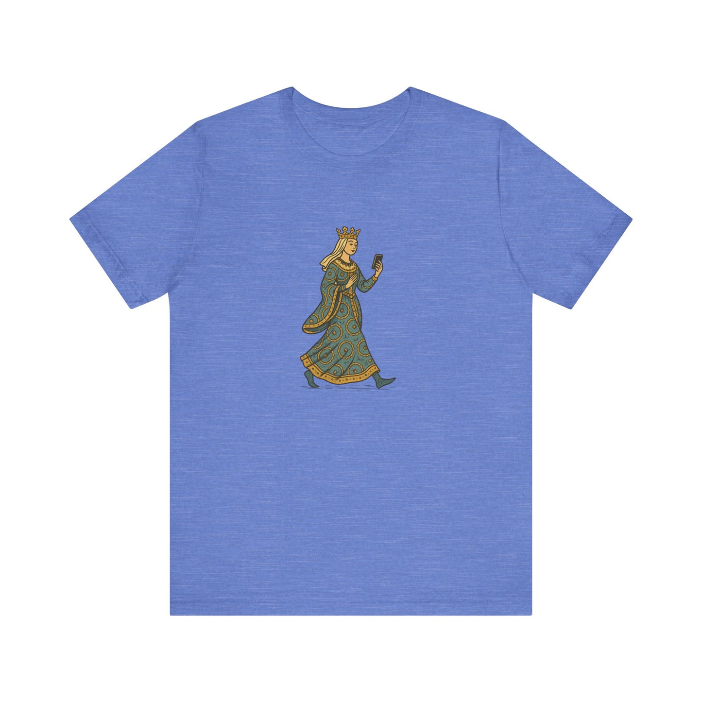 The Crowned Strutter – Medieval Couture on the Go - Unisex Heavy Cotton T-shirt
