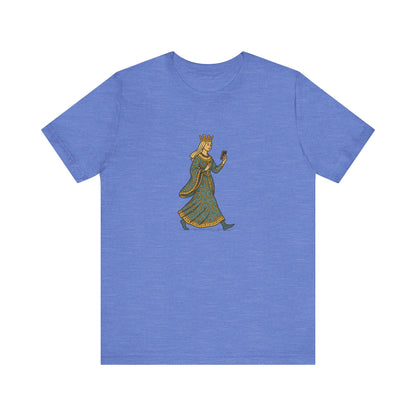 The Crowned Strutter – Medieval Couture on the Go - Unisex Heavy Cotton T-shirt
