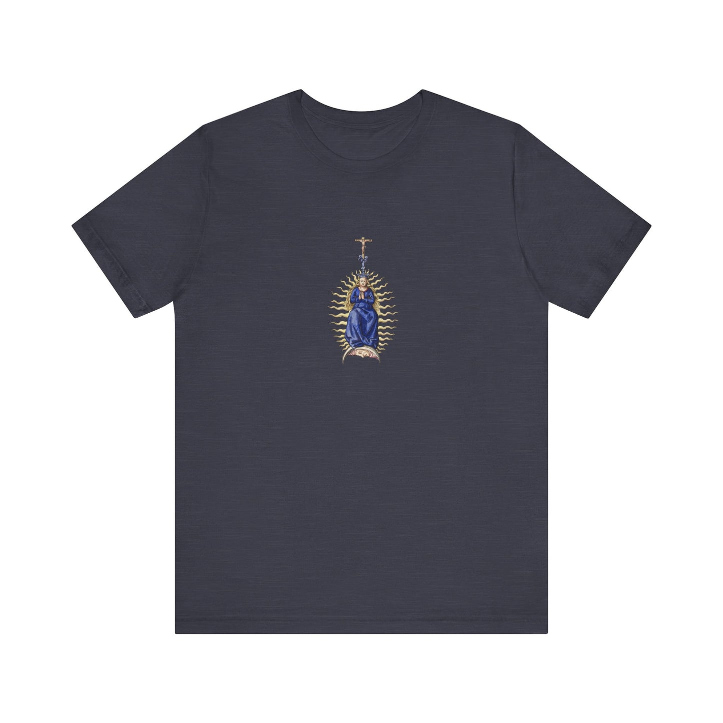 Spiritual Mary Graphic T-Shirt, Faith-Based Apparel, Casual Wear, Gift for Believers, Unisex Tee,
