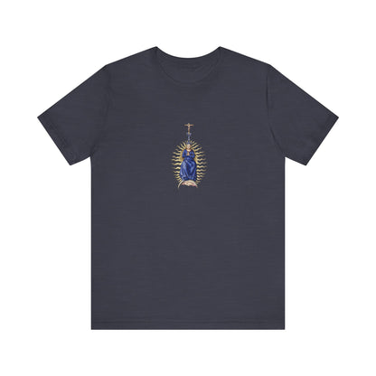 Spiritual Mary Graphic T-Shirt, Faith-Based Apparel, Casual Wear, Gift for Believers, Unisex Tee,