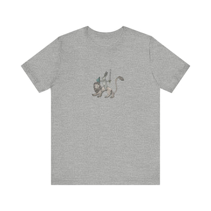 Sword-wielding Medieval Rabbit Riding a Lion Posters and Art Prints Tee