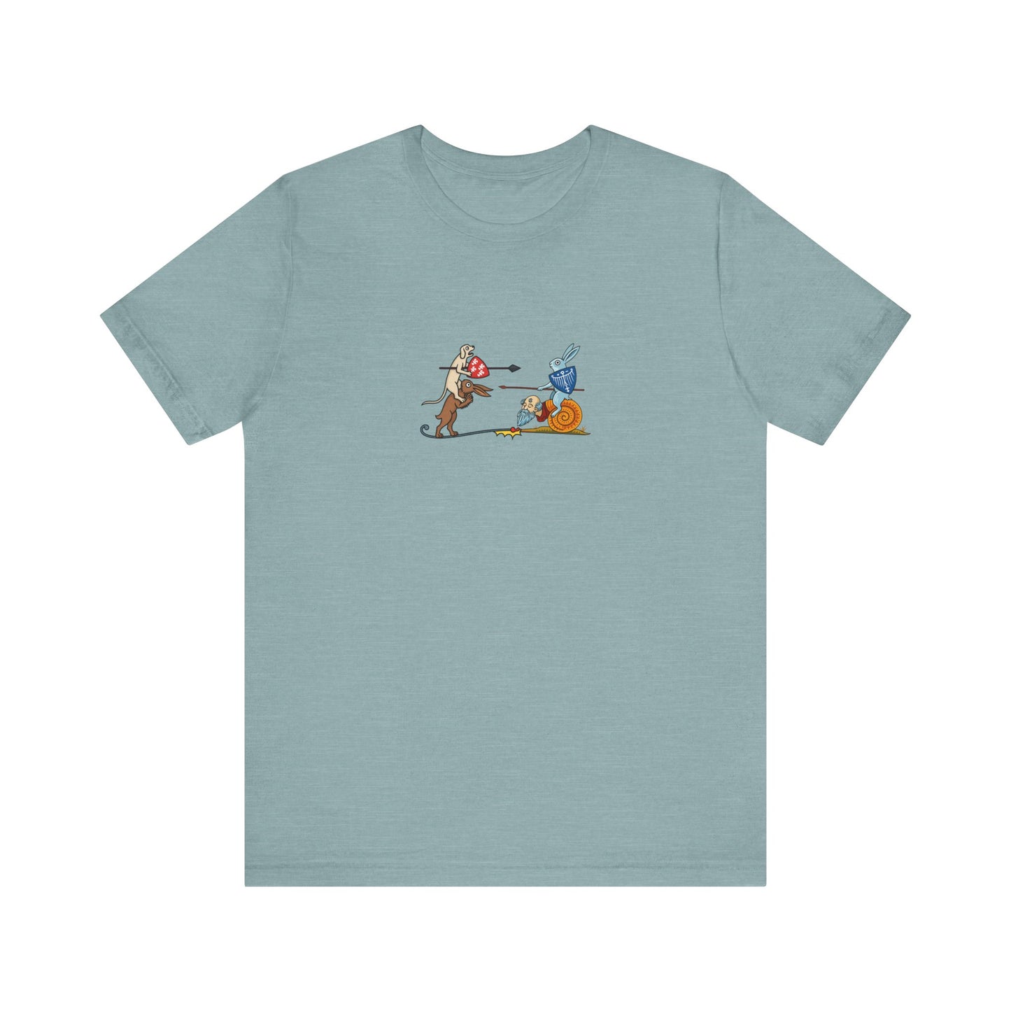 Bunny Snail Rider After MS Yates Thompson 8 F 294, Remastered Marginalia Manuscript Art Tee