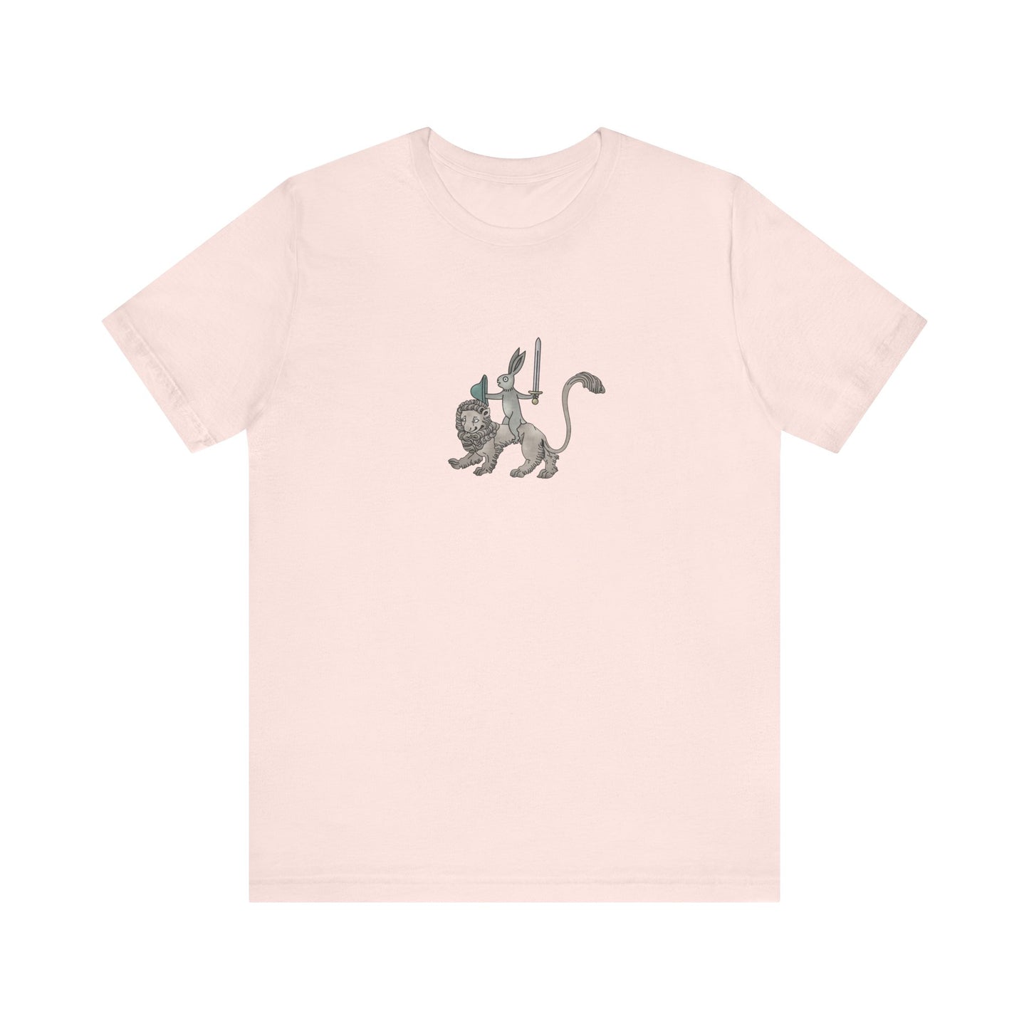 Sword-wielding Medieval Rabbit Riding a Lion Posters and Art Prints Tee