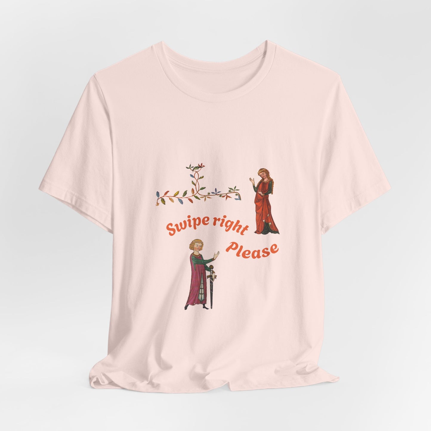 Marginalia Manuscript Romance Swipe Right Unisex Softstyle T-Shirt