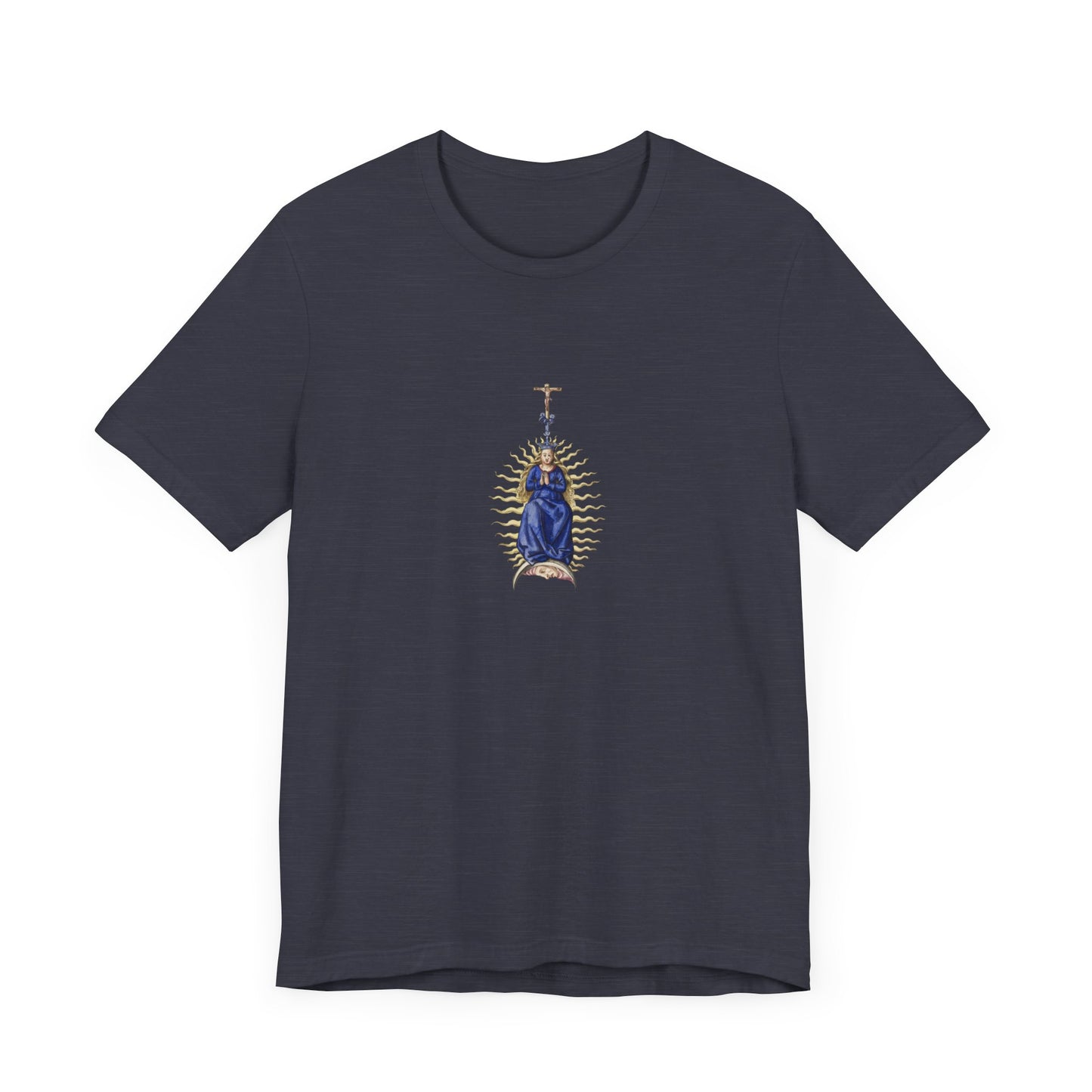 Spiritual Mary Graphic T-Shirt, Faith-Based Apparel, Casual Wear, Gift for Believers, Unisex Tee,