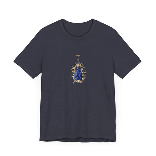 Spiritual Mary Graphic T-Shirt, Faith-Based Apparel, Casual Wear, Gift for Believers, Unisex Tee,