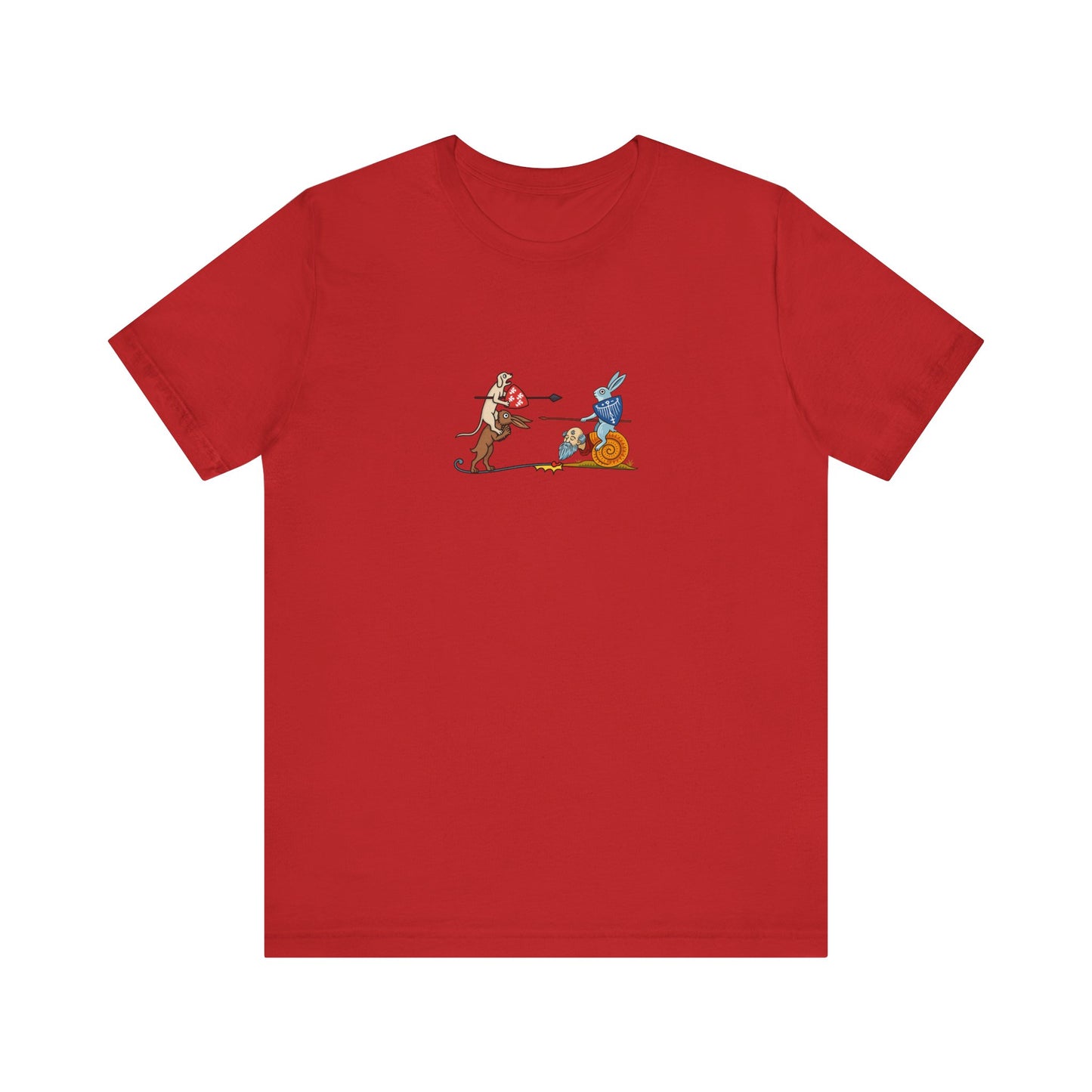 Bunny Snail Rider After MS Yates Thompson 8 F 294, Remastered Marginalia Manuscript Art Tee