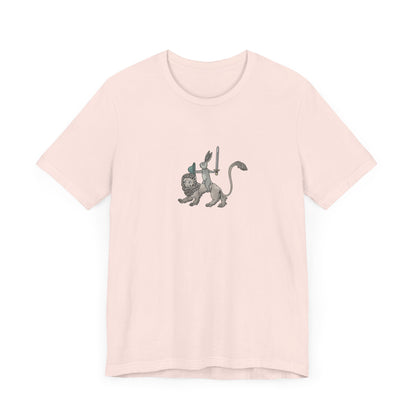 Sword-wielding Medieval Rabbit Riding a Lion Posters and Art Prints Tee