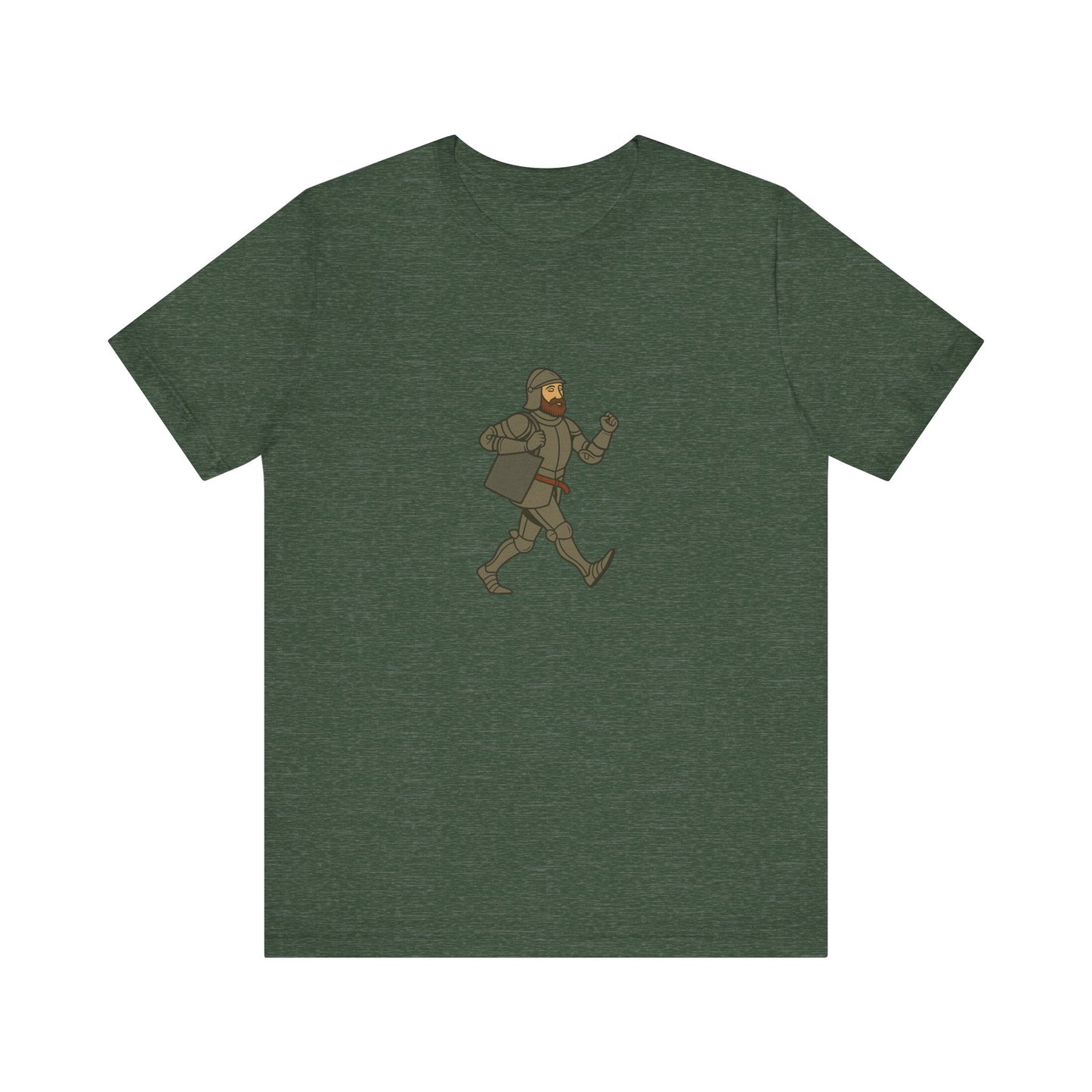 Knight on the Go - Medieval Humor - Urban Chivalry Unisex Heavy Cotton T-shirt