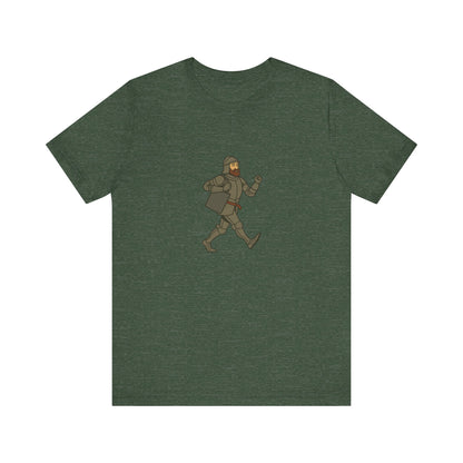Knight on the Go - Medieval Humor - Urban Chivalry Unisex Heavy Cotton T-shirt