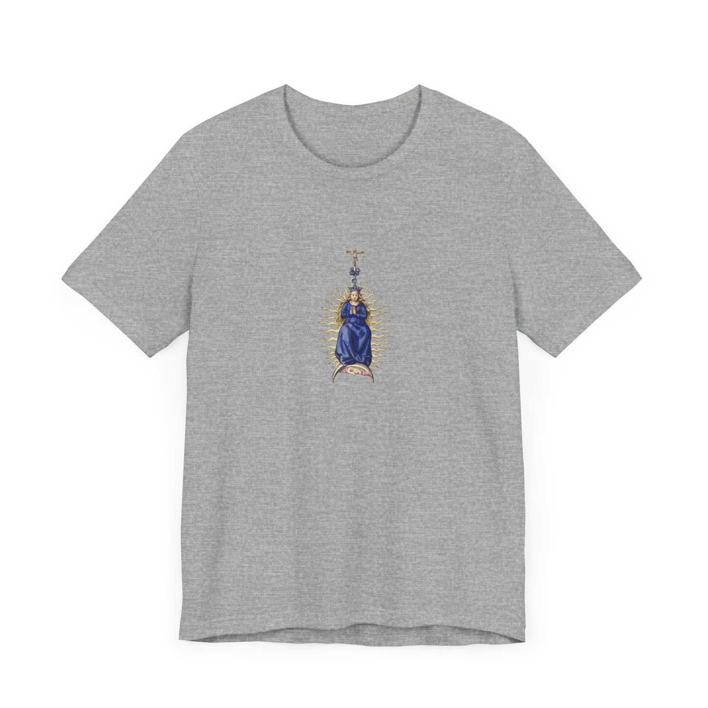 Spiritual Mary Graphic T-Shirt, Faith-Based Apparel, Casual Wear, Gift for Believers, Unisex Tee,
