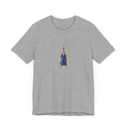 Spiritual Mary Graphic T-Shirt, Faith-Based Apparel, Casual Wear, Gift for Believers, Unisex Tee,